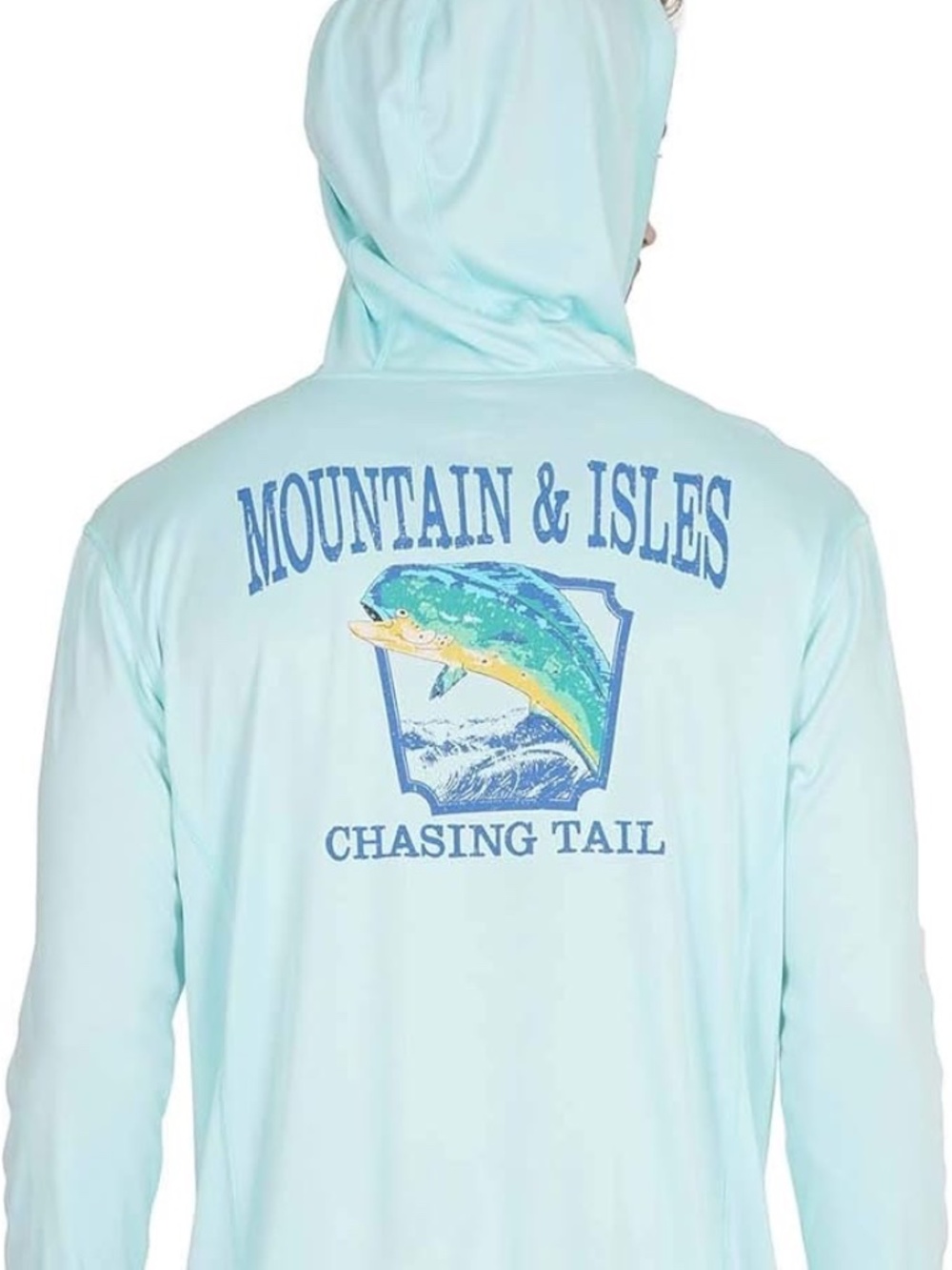 Men’s Mountain and Isle long sleeve performance hooded tee